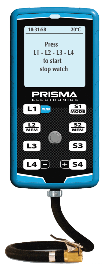 Prisma HiPreMa 4 Digital Tire Gauge w/ Lap Timer