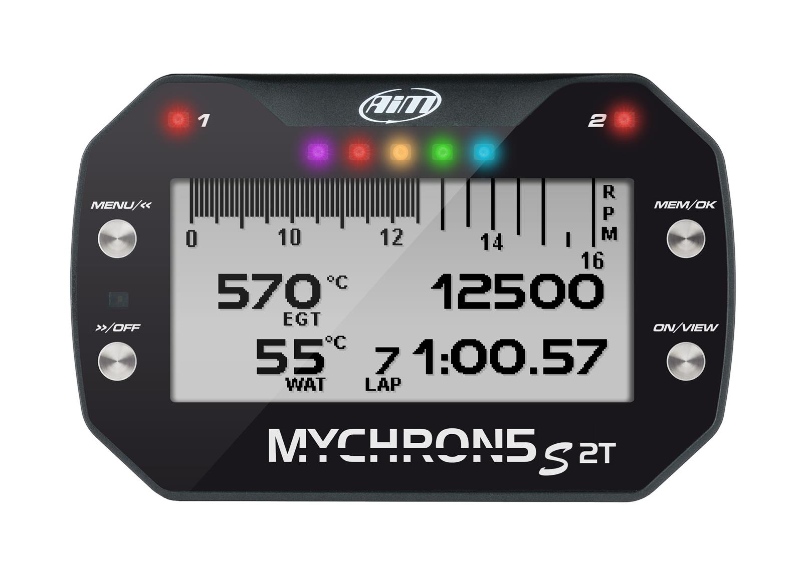 MyChron5 "S" 2T Kart Gauge with GPS (2-Temp) - IN STOCK!!!