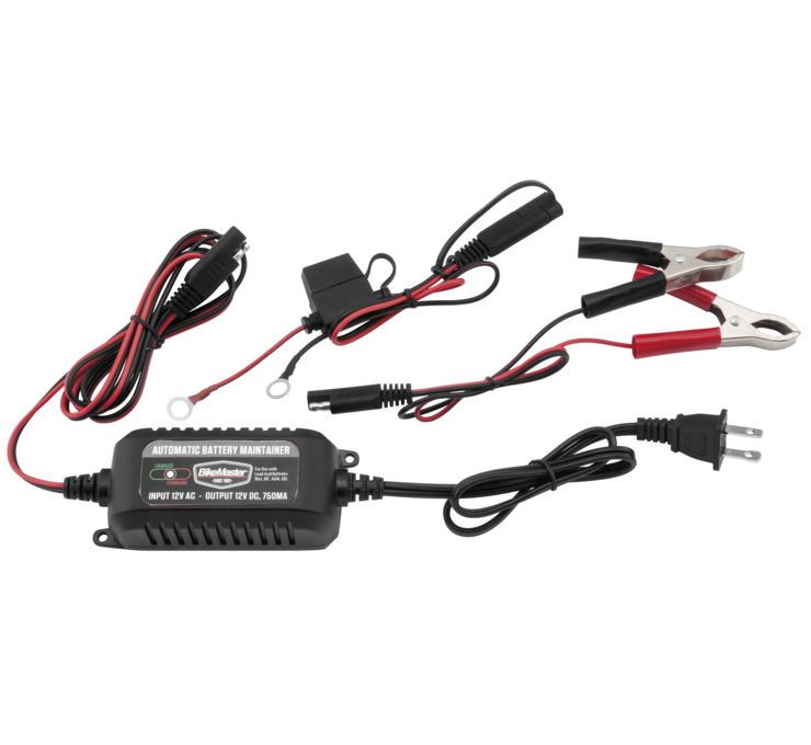 BikeMaster Battery Charger/Maintainer - 750mA (Lead Acid)