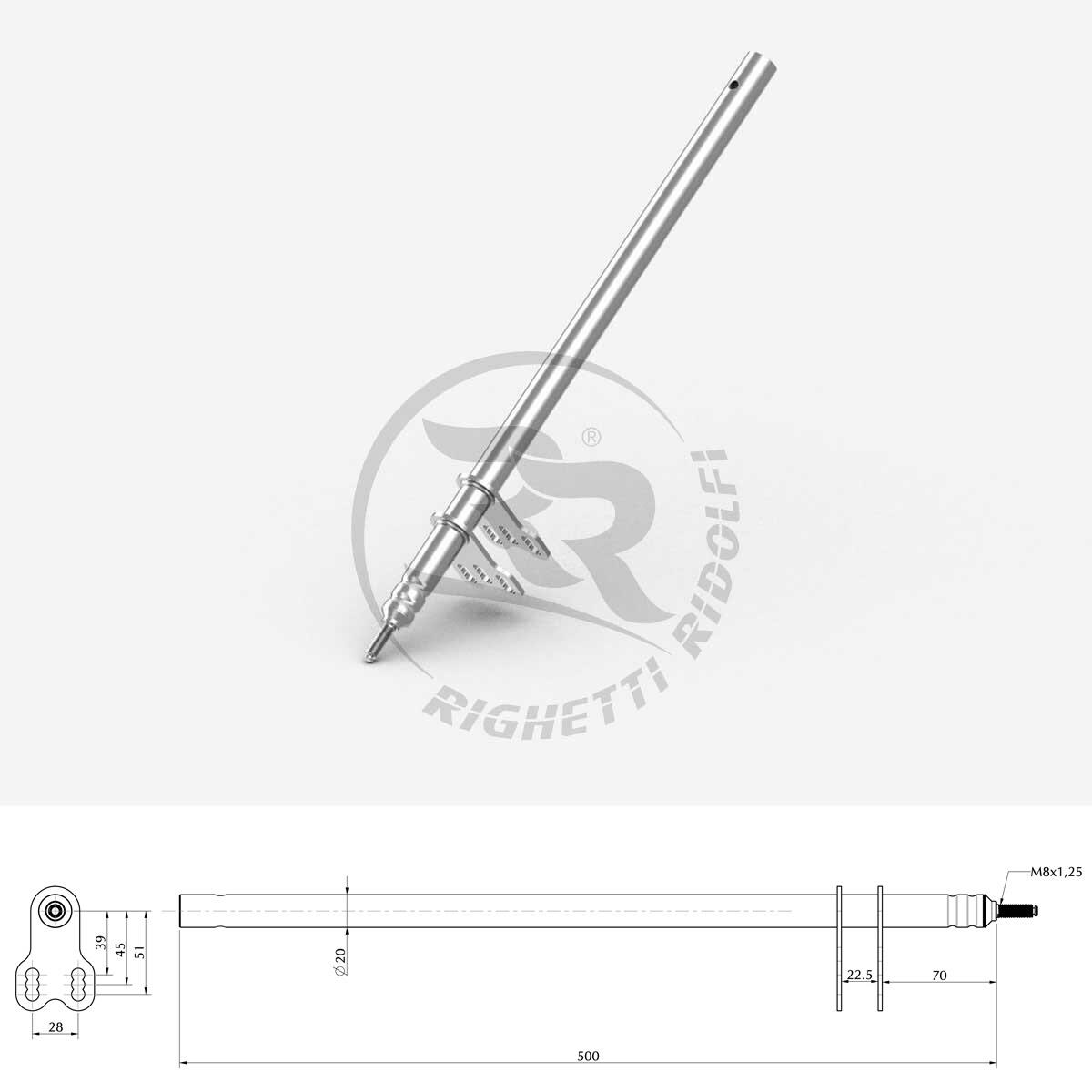 ART / Birel Steering Shaft - Righetti