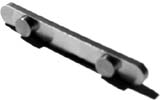 2-Peg Axle Key: 60x8x3 (7.5mm Ø, 34mm spacing) - Steel