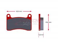 Intrepid 2015+ Rear Pads - Racing Carbon Red