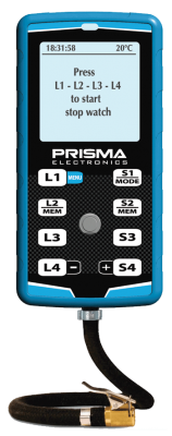 Prisma HiPreMa 4 Digital Tire Pressure Gauge w/ Lap Timer